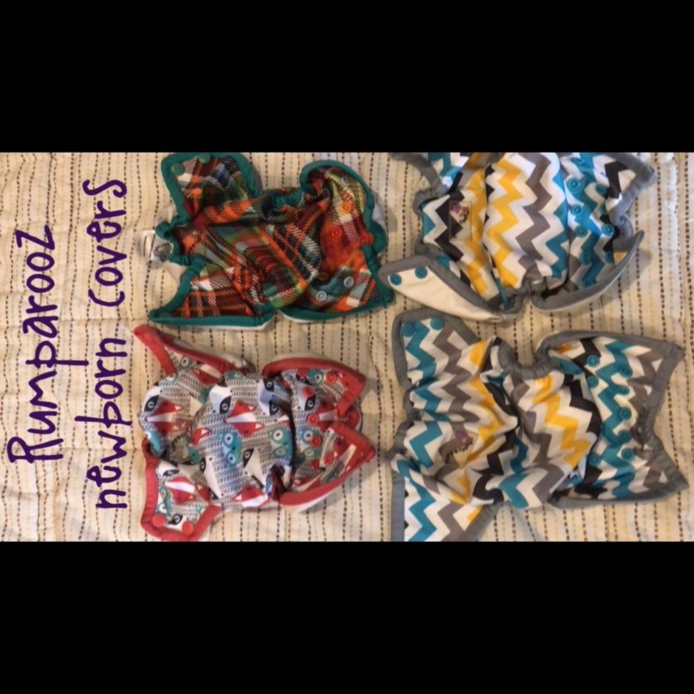 Set of 4 Newborn cloth diaper covers